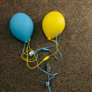 IKEA blue yellow ballon light bundle